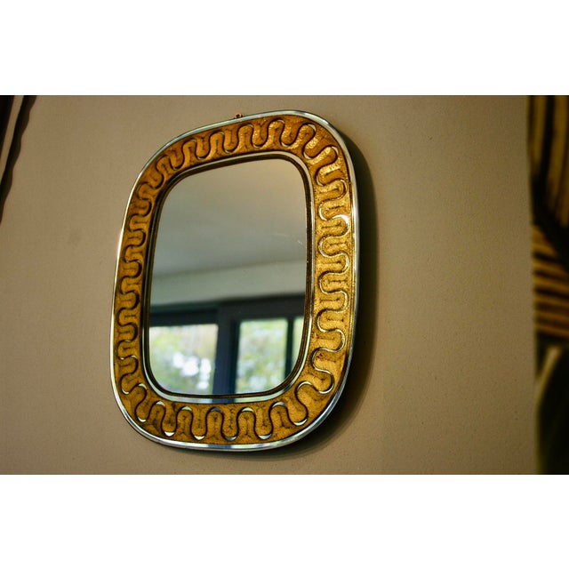 Stained Glass Mirror by Carlo Pagani, Italy, 1960s, in Very Good conditions. Designed 1960 to 1969 This piece is...