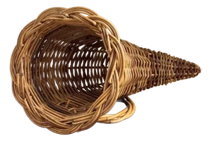 Mid-20th Century French-Style Footed Cornucopia Basket