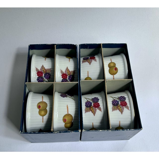 Vintage Set of 8 English Royal Worcester Evesham Gold Ramekins For Sale - Image 16 of 18