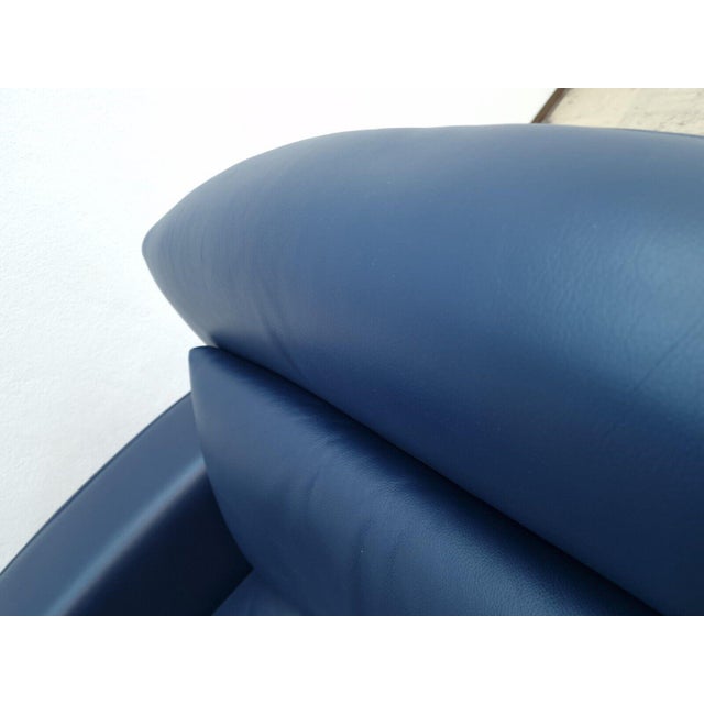 Blue Leather DS 120 Sofa Set from de Sede, Set of 3 For Sale - Image 5 of 13