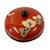 Mid-20th Century Vintage Japanese Red & Black Lacquerware Lidded Kashiki Confectionery Bowl - Shochikubai Motif Period:...