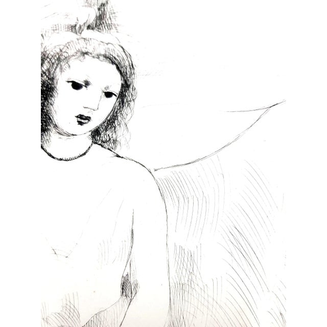 Wood Marie Laurencin - Woman Angel - Original Etching 1946 For Sale - Image 7 of 9