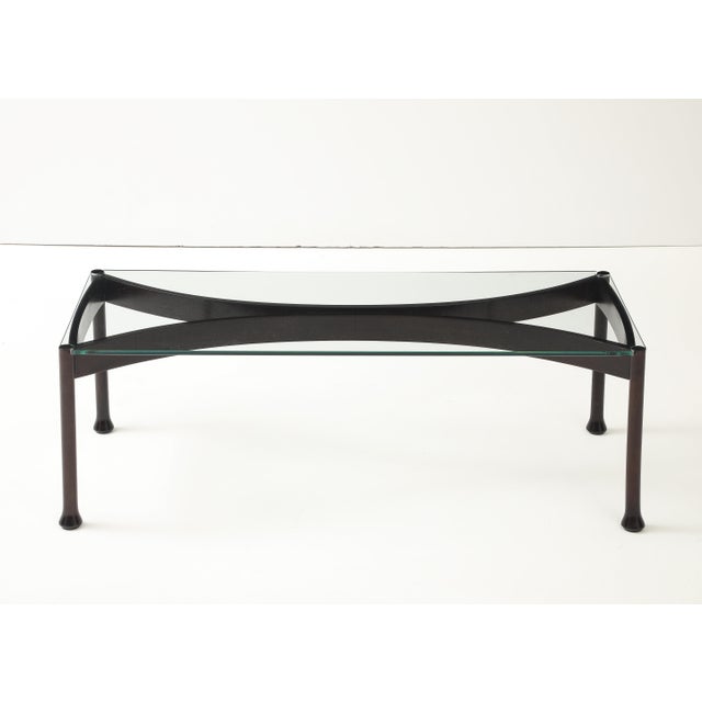 Brown 1960's Mid-Century Modern Italian Coffee Table With Glass Top For Sale - Image 8 of 17