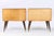 Vintage Italian Night Tables in Wood and Art Glass, 1950s, Set of 2 For Sale - Image 8 of 9