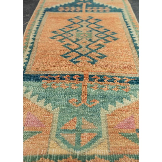 Turkish Turkish Mini Rug Oriental Hand Knotted Vintage Rug 1'5" x 2'11" #21245 For Sale - Image 3 of 8