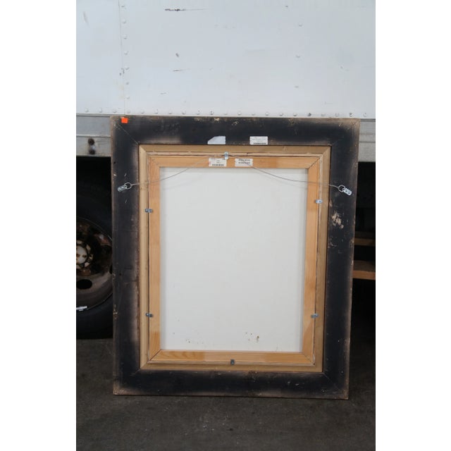 Impressionist Country Farmhouse Rooster Portrait Oil Painting on Canvas For Sale - Image 10 of 13