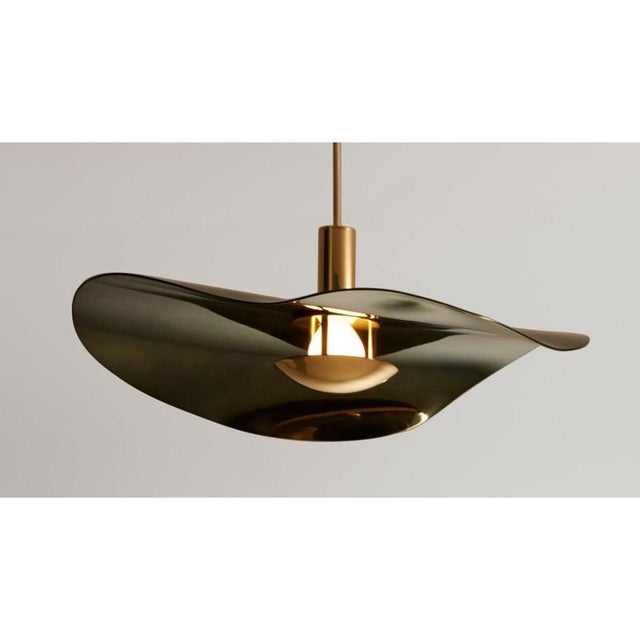 Brown Curve Loie Pendant Lamp by Jennifer Midoz For Sale - Image 8 of 9