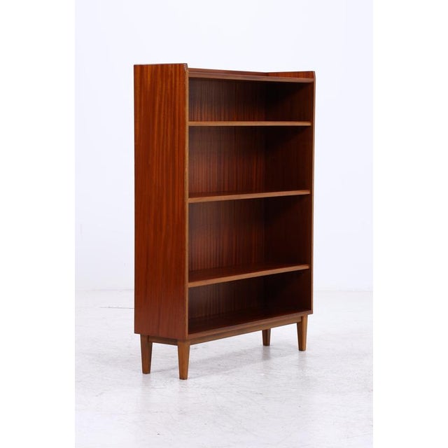 Mid-Century Mahogany 4-Shelf Bookcase For Sale - Image 10 of 12