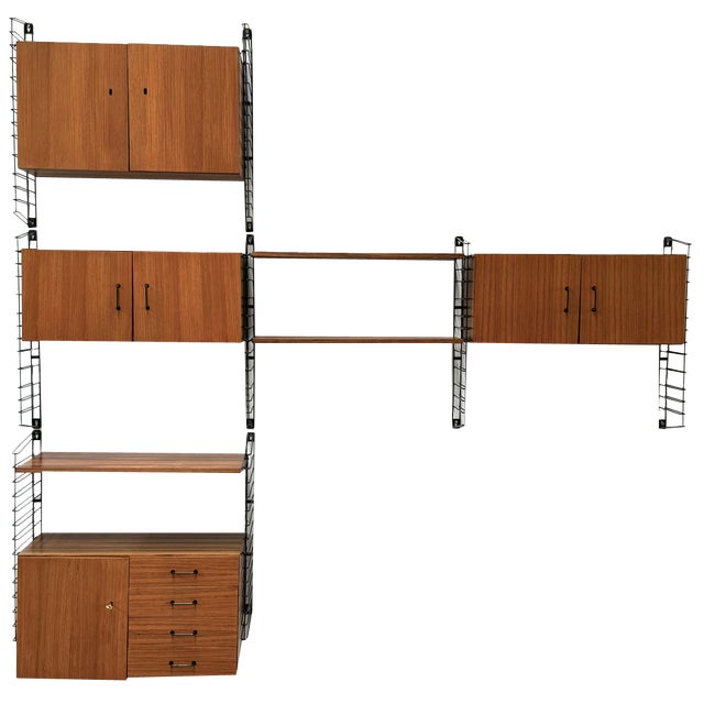 Vintage Teak Modular Wall System by Tomado for Musterring, 1960s For Sale