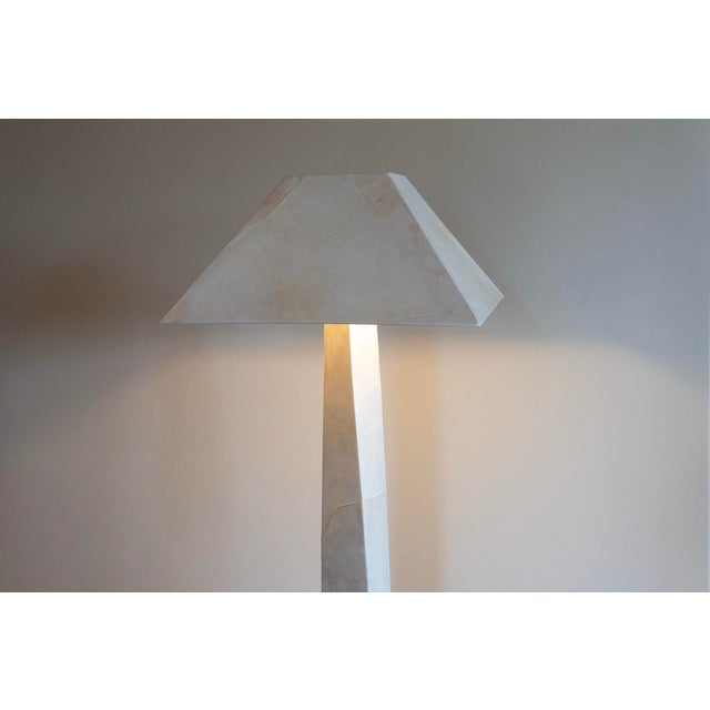 Karl Springer 1970s Karl Springer JMF Floor Lamp in Laquered Goatskin For Sale - Image 4 of 11