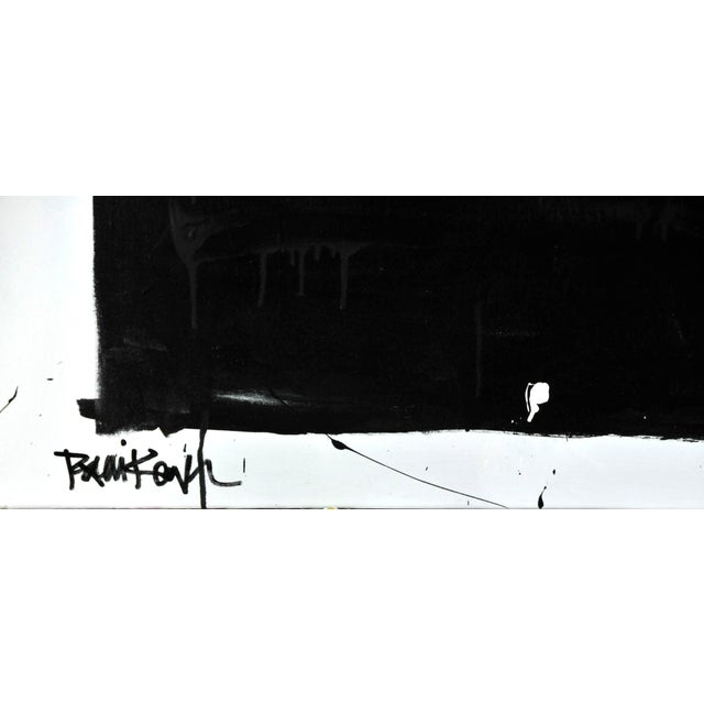 Robbie Kemper "Black Geometric" Large Abstract Expressionist Acrylic Painting For Sale In Cincinnati - Image 6 of 6