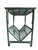 Mid-Century Hollywood Regency Emerald Green Lacquered Bamboo & Rattan Side Table For Sale In Baton Rouge - Image 6 of 8