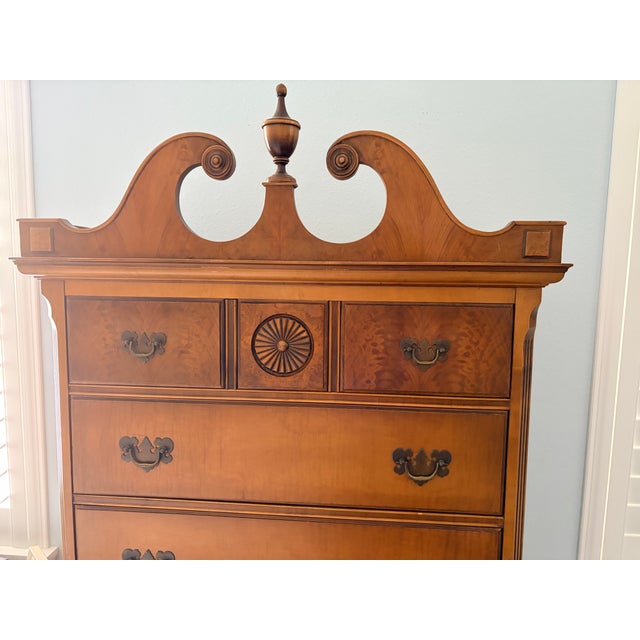 Queen Anne 1940s Berkey Gay Highboy For Sale - Image 3 of 7