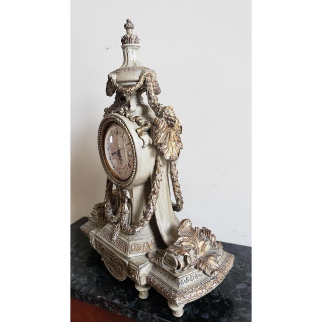 French Louis XVI Style Partial Gilt Mounted Clock For Sale - Image 3 of 10