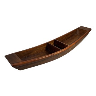 Japanese Wabi Sabi Wooden Model Ikebana Boat, 1940s For Sale