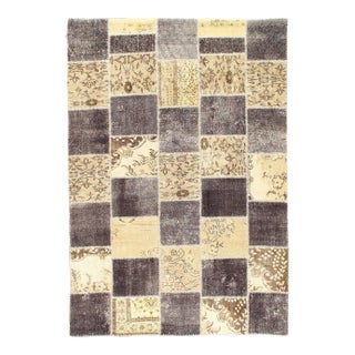 Pasargad Gray Turkish Patchwork Rug For Sale