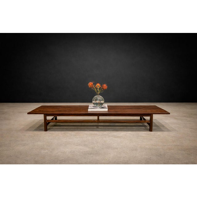 Chocolate Bench in Rosewood, Att. To Joaquim Tenreiro, 1960s For Sale - Image 8 of 12
