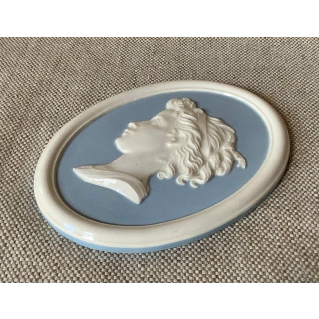 1920s 1920s Neoclassical Grecian Goddess Porcelain Lozenge - Wedgwood Style For Sale - Image 5 of 9