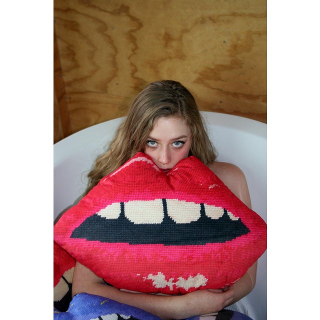 not needlepoint Our gorgeous velvet "Embrasse Moi "is the ultimate big kiss! Mommani private label velvet, buttery soft...