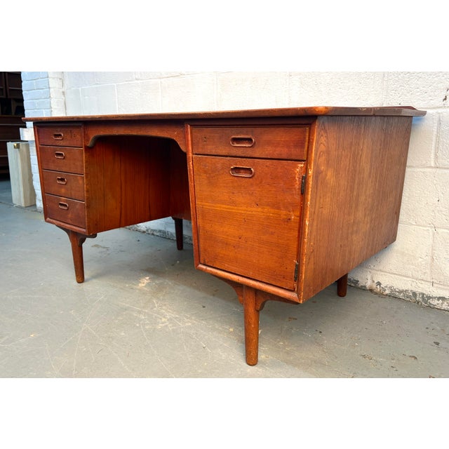 Mid-Century Modern Mid-Century Modern Danish Walnut Desk Attributed to Svend Åge Madsen For Sale - Image 3 of 17