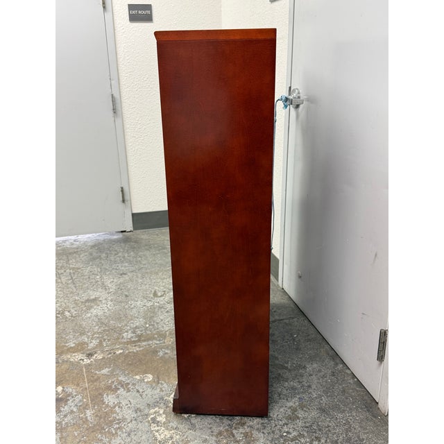 Transitional Cherry Stain Bookcase For Sale - Image 4 of 12