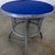 20th Century Streamline & Art Moderne End or Side Table W/ Steel Frame & Round Cobalt Blue Mirror Top For Sale - Image 6 of 18