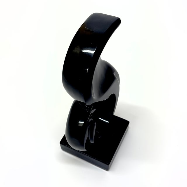 Late 20th Century 1980s "La Flama" Black Marble Table Sculpture by Leonard Nierman For Sale - Image 5 of 8