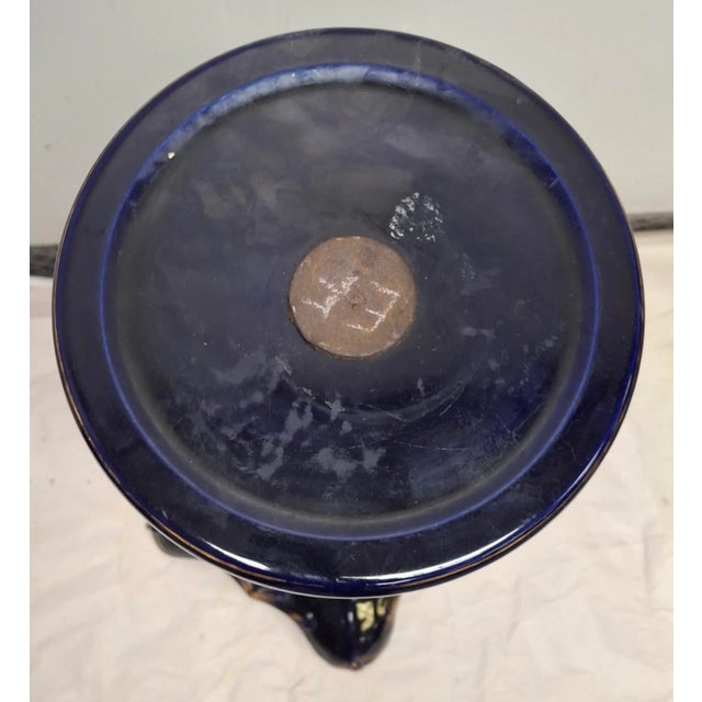 Royal Vienna Porcelain Blue Cobalt Decorated Pedestal, Circa 1900s For Sale In Washington DC - Image 6 of 12