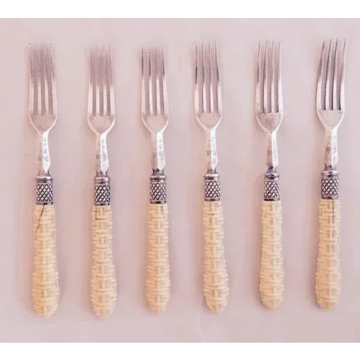 Antique Carved Woven Handled Dessert Service - 12 Pieces For Sale - Image 4 of 4