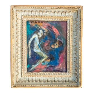 21st Century Modern Abstract Religious Acrylic Painting, Signed Illegibly For Sale