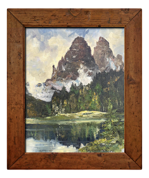 Willy Angele, Three Peaks of Lavaredo, Italian Dolomites, 1950s, Oil on Canvas