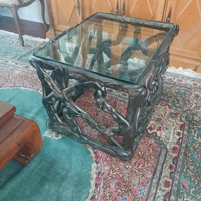 Fresh from an estate in Daytona Beach, this wonderfully decorative table in the "Pulled Taffy" style made famous by the...