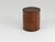 Brown Round Leather Storage Box with Lid attributed to Carl Auböck, Vienna, Austria, 1950s For Sale - Image 8 of 16
