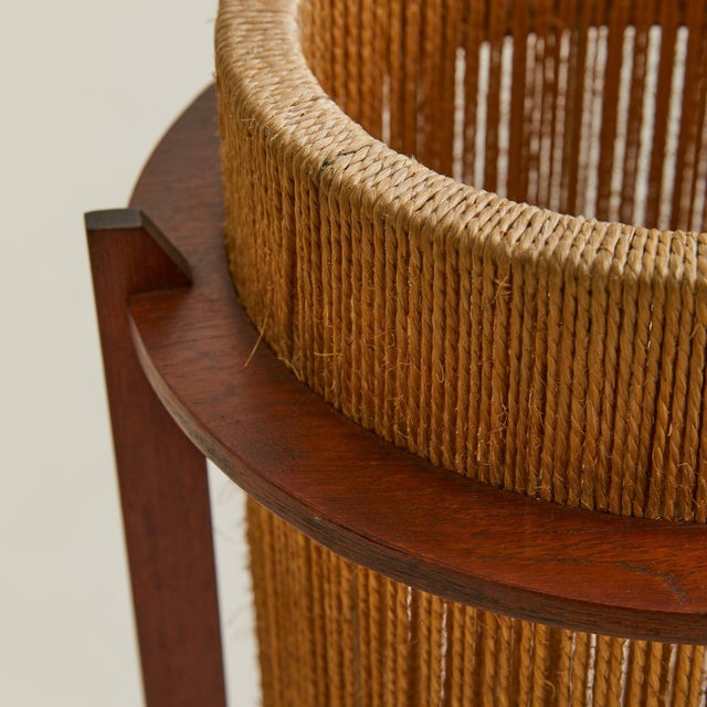 1960s Danish Teak + Sisal Floor Lamp by Ib Fabiansen for Fog & Mørup For Sale - Image 16 of 18