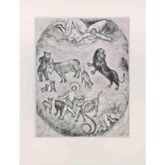 Marc Chagall, Reconciliation of All Creatures, Etching, 1956 For Sale