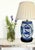 Late 20th Century Vintage Chinese 'Opium Pillow' Blue and White Porcelain Bedside Lamp / Table Lamp For Sale - Image 5 of 10