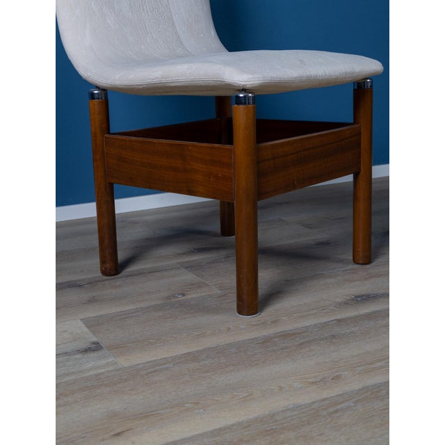 Vintage Chairs in Wood and Metal by Vittorio Introini for Saporiti, Italy, 1960s, Set of 4 For Sale - Image 6 of 9