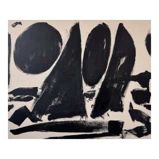 On the Move, Contemporary Black and Tan Geometric Abstract Painting by Matt Higgins For Sale