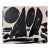 On the Move, Contemporary Black and Tan Geometric Abstract Painting by Matt Higgins For Sale