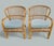Tan 1960s Pair Tito Agnoli Style Wingback Bamboo Chairs For Sale - Image 8 of 11