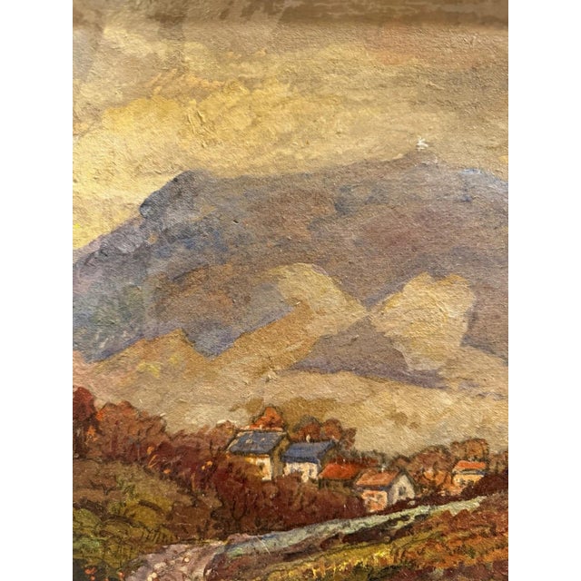 Brown Pedro Schmiegelow, Wasserkuppe Rhön Abstroda Autumn, Oil Painting on Canvas For Sale - Image 8 of 13
