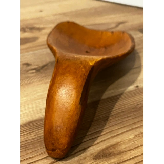 Brown Early 20th Century Primitive Wood Spoon Rest For Sale - Image 8 of 10