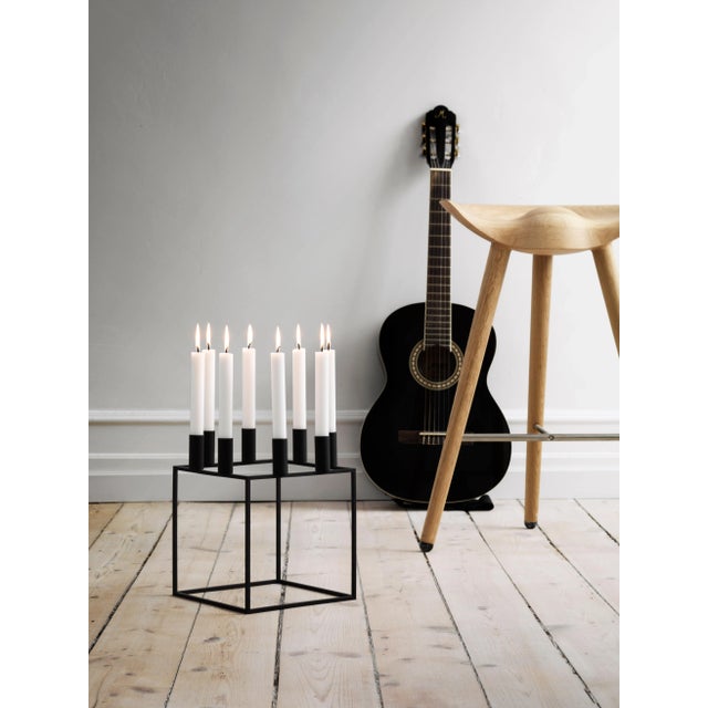 Mogens Lassen Oak and Stainless Steel Bar Stools by Lassen, Set of 4 For Sale - Image 4 of 7