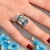 Natural Solitaire Blue Topaz Ring 6.5 14k W Gold 19.58 Cts Certified For Sale - Image 15 of 18
