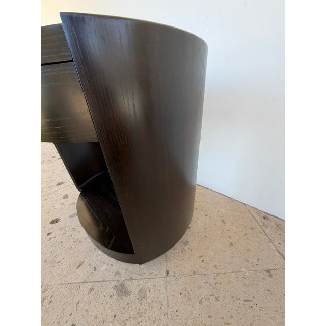 Contemporary Baker Furniture Elliptical Side Table For Sale - Image 3 of 12