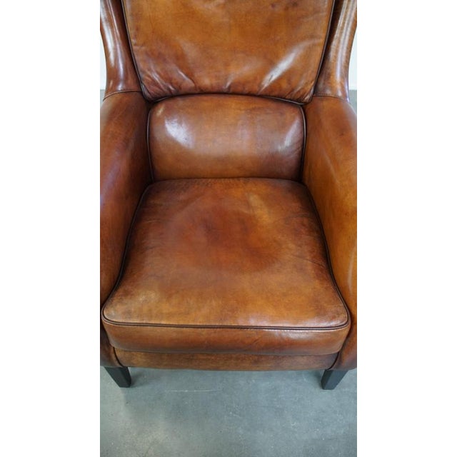 Vintage Sheep Leather Club Chair For Sale - Image 6 of 13