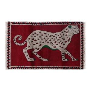 Fine Hand Knotted Cheetah Design Persian Shiraz Rug