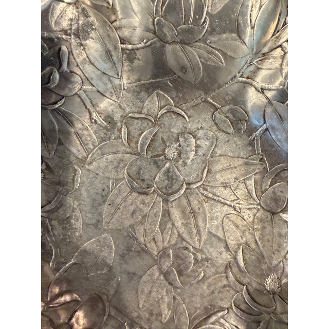 Metal Vintage Wendell August Forge Hand-Hammered Aluminum Magnolia Serving Bowl – Grove City, Pa For Sale - Image 7 of 9