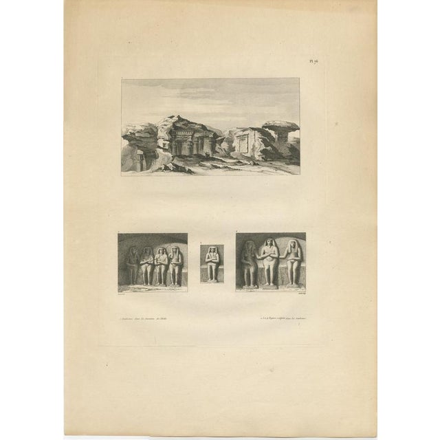 Dominique Baron Vivant Denon, Egypt Desert Panoramas and Ruins, 1802, Copper Engravings on Paper, Set of 3 For Sale - Image 3 of 15