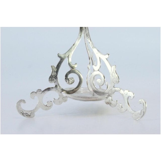 Silver Silver Toothpick Holder with Cutouts and Curls For Sale - Image 8 of 9